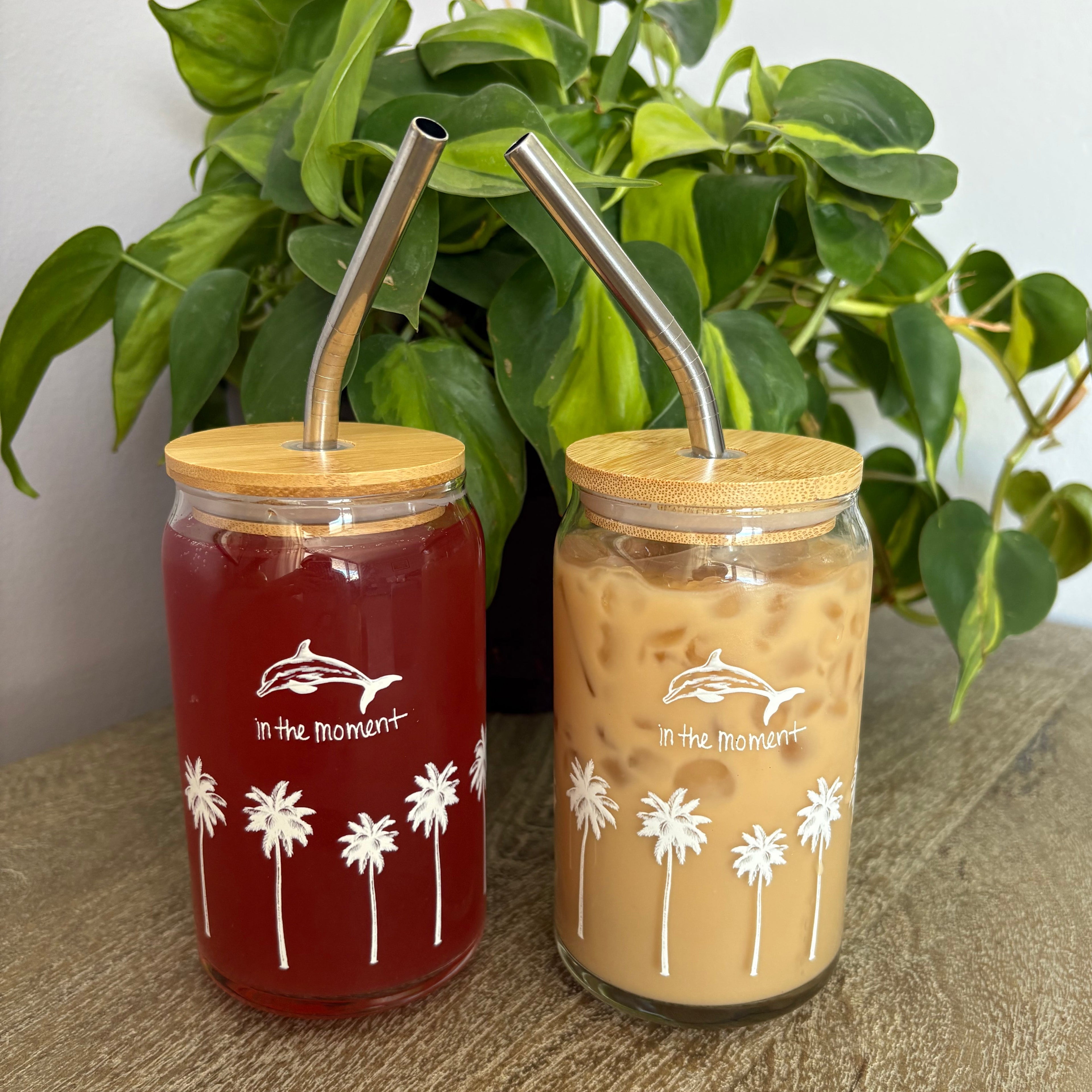 Living In The Moment Collection: Reusable Glass Cup